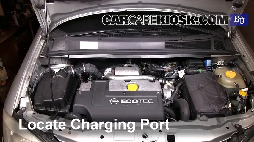 2000 Opel Zafira DTI Life 2.0L 4 Cyl. Turbo Diesel Air Conditioner Recharge Freon